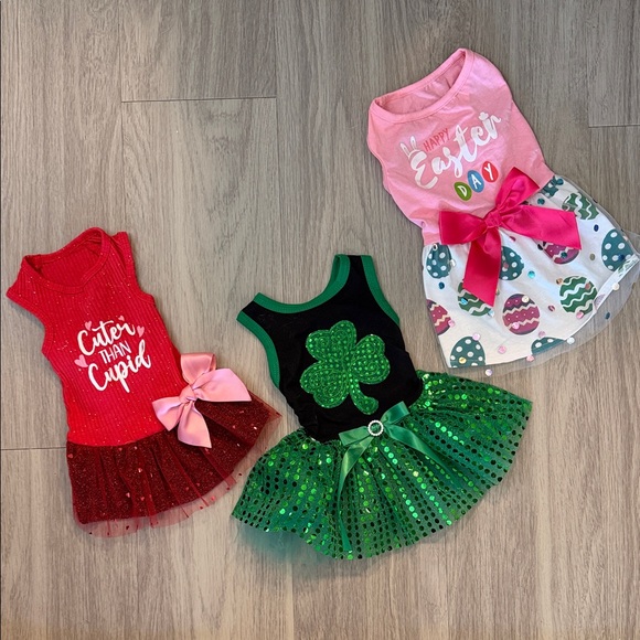 Other - SMALL dog/cat Valentine’s Day, st.Patricks day and Easter dresses.